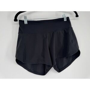 LULULEMON Speed Short 4-way Stretch black yoga athleisure gym running 5" inseam
